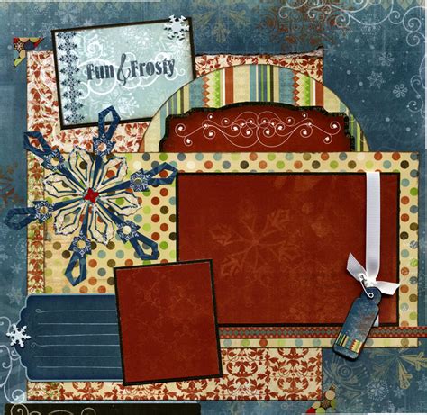 Susans Scrapbook Shack Premade Winter Scrapbook Page Fun And Frosty