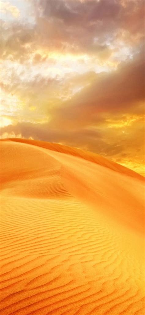 Sunrise Sand Landscape Clouds Nature 1080x2340