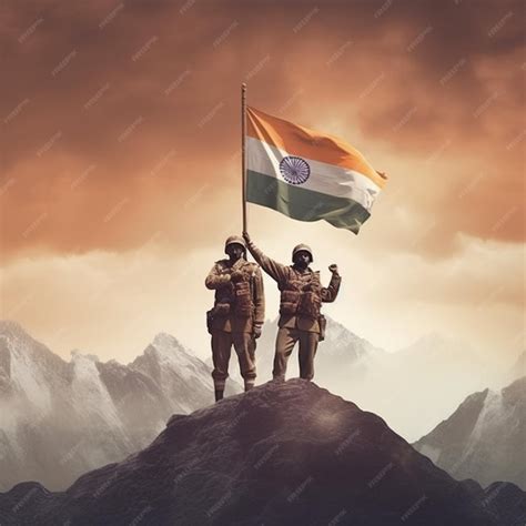 Premium Photo Indian Patriotic Background With Indian Army Man