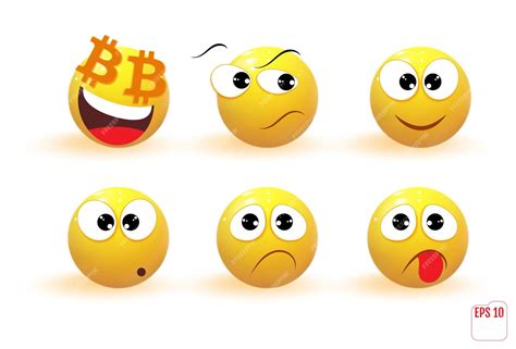 Premium Vector Abstract Funny Realistic Emoji Style Emoji Icon Set