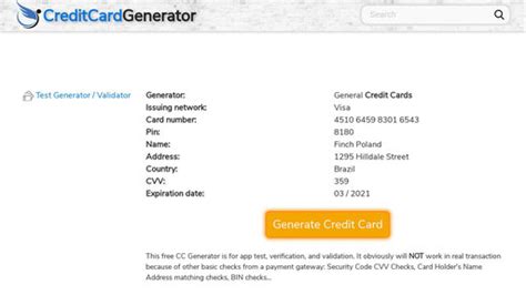 Valid credit card number and security code generator. Ccardgenerator.com - Valid credit card generator and...