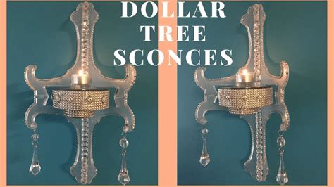 Easy Wall Sconces Dollar Tree Glam Edition Youtube