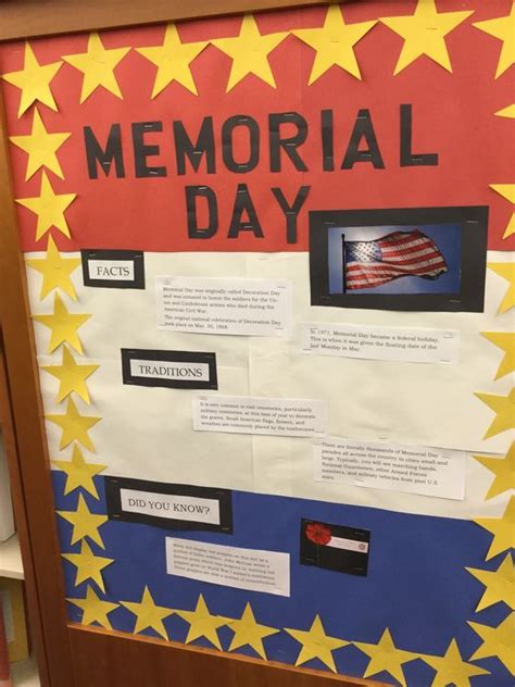 The memory shall be ours: my Memorial Day bulletin board. #librarydisplays #memorialday #veterans | Passive programs ...