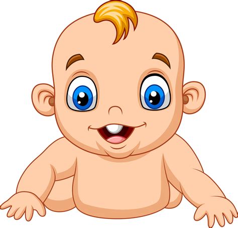 Cartoon Happy Baby Learn To Crawl 8386697 Vector Art At Vecteezy