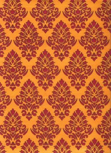 Red Vintage Silk Screen Printed Handmade Paper Size 5676 At Best