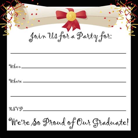 Design and share a custom invitation for your graduation ceremony. Free Printable Graduation Party Invitations | Printable graduation invitation, Free printable ...