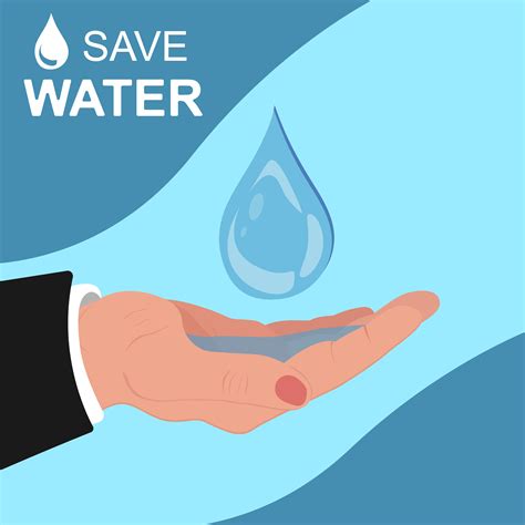 save water concept, template | Custom-Designed Illustrations ~ Creative ...