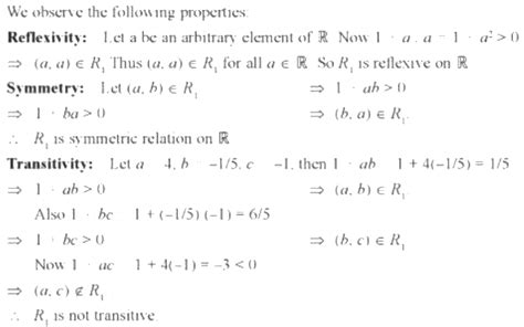 Let Relation R On The Set R Of All Real Numbers Be Defined As A B R