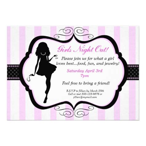 Girls Night Out Jewelry Party Invitation 5 X 7 Invitation Card Zazzle