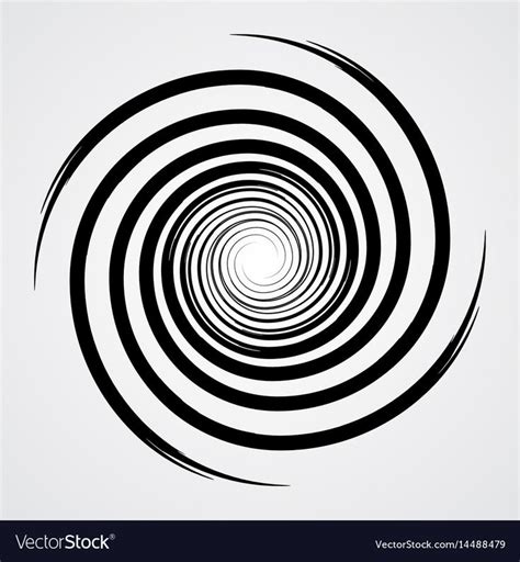 Black Spiral Swirl Circle With Brush Vector Illustration Download A