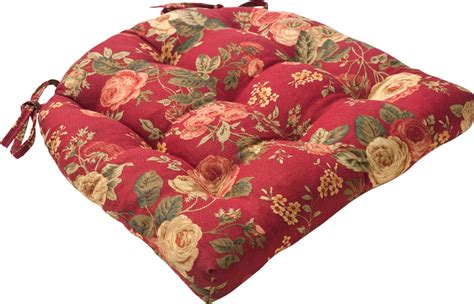 Red Floral Dining Chair Pad Floral Red Dining Chair Pads Rocking