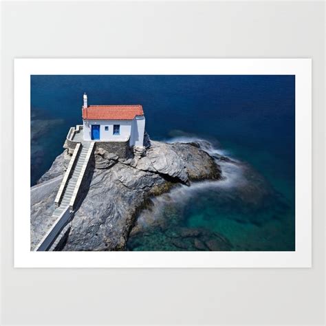 The Beautiful Church Agia Thalassini In Chora Of Andros Island Greece