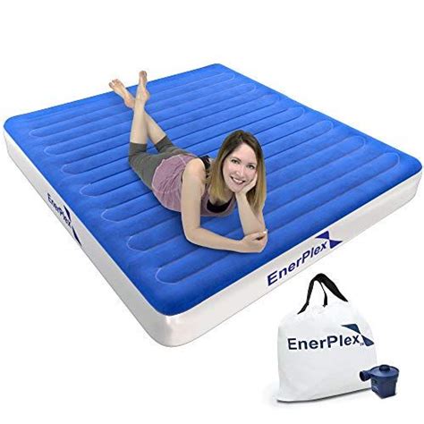 Enerplex Never Leak Camping Series Queen Camping Airbed With High Speed Pump Luxury Queen Siz