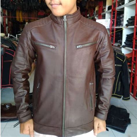 Promo Jaket Kulit Asli Pria Elegant Brownie Arl Silverstone Rfla