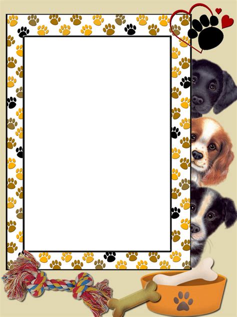 Dog Frame Png Segnalibri Fatti A Mano Inviti Di Compleanno Cornici