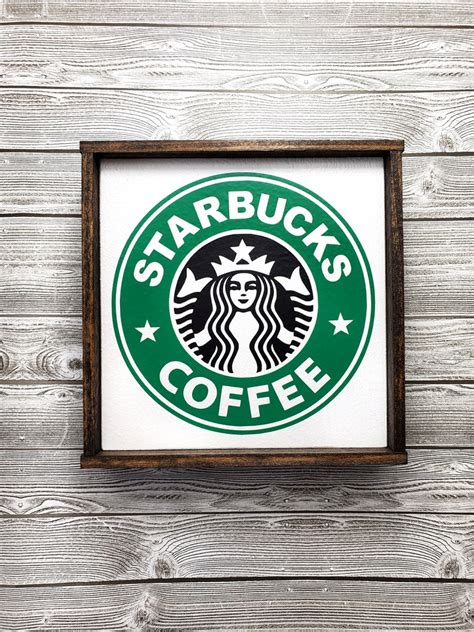 Starbucks Coffee Sign Coffee Bar Decor Custom Starbucks Etsy