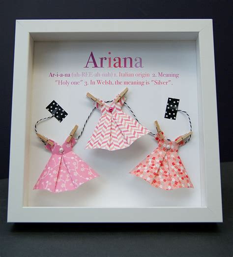 Discover unique gift ideas for babies! Personalized Baby Girl Frame with Name, Origin and Meaning ...