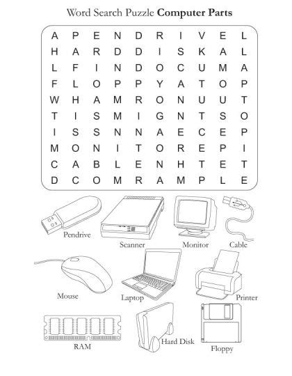 The worksheet is an assortment of 4 intriguing pursuits that will enhance your kid's knowledge and abilities. Word Search Puzzle Computer Parts | Download Free Word ...