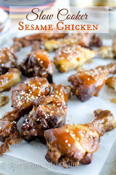 Don't get intimidated by the long list of ingredients for this sticky slow cooker chicken drumstick. slow cooker sesame chicken drumsticks | Chicken drumstick ...