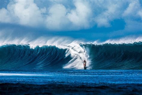 Robbie Maddison Rides A Motorbike In The Waves Of Tahiti