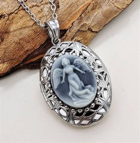 Guardian Angel Urn Locket Fillable Jewelry Cremation Jewelry