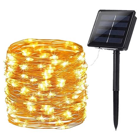 10m 100 Led Solar Power String Fairy Lights Garden Outdoor Party