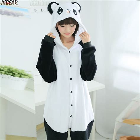 Hot Sale Cute Panda Onesie Pajamas Costume For Women Flannel Unisex