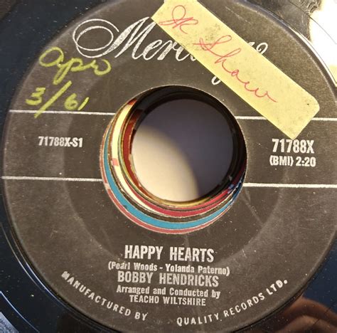 Bobby Hendricks Happy Hearts Pleasing You Discogs