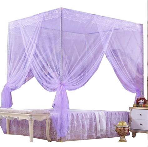 Nattey 4 Corners Princess Bed Curtain Canopy Canopies For Girls Boys