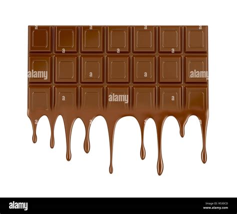 Melted Chocolate Bar Stock Photo Alamy