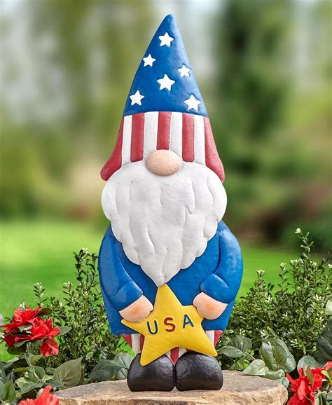 Patriotic Garden Gnome Metal Gnome Statue Tremendous Yard Etsy