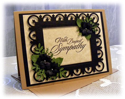 Gorgeous Handmade Sympathy Card With 3d Flowers And Frame 395 Via