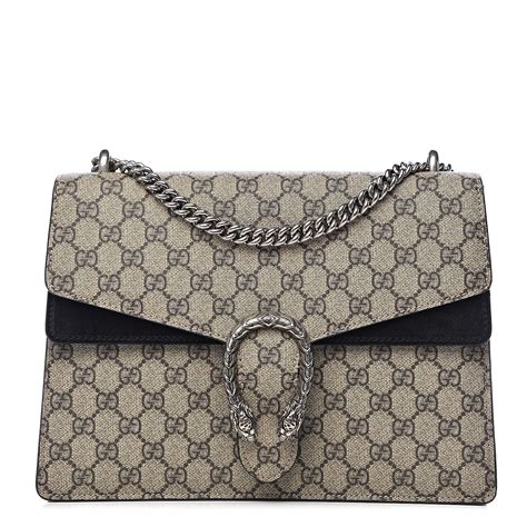 Gucci Gg Supreme Monogram Medium Dionysus Shoulder Bag Black 513194