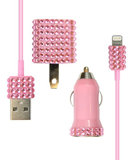 Battery On The Go Pink Rhinestone Charger Set For Iphone 56 Zulily
