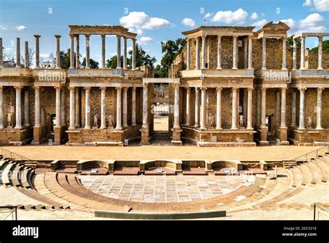 The Roman Theatre Of Merida In Spain Stock Photo Alamy