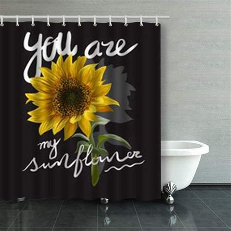 Artjia You My Sunflower Slogan Graphic Sunflowers Garden Shower