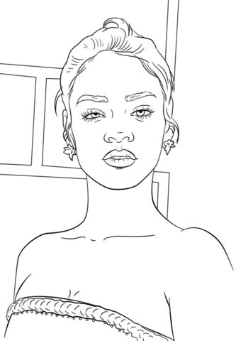 Rihanna coloring page | Free Printable Coloring Pages