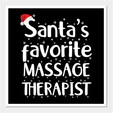 funny christmas saying wall art print for massage therapists santa s favorite massage therapist