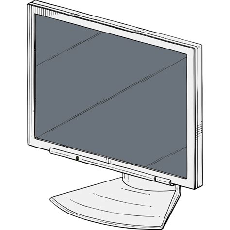 Pc Monitor Vector Drawing Free Svg