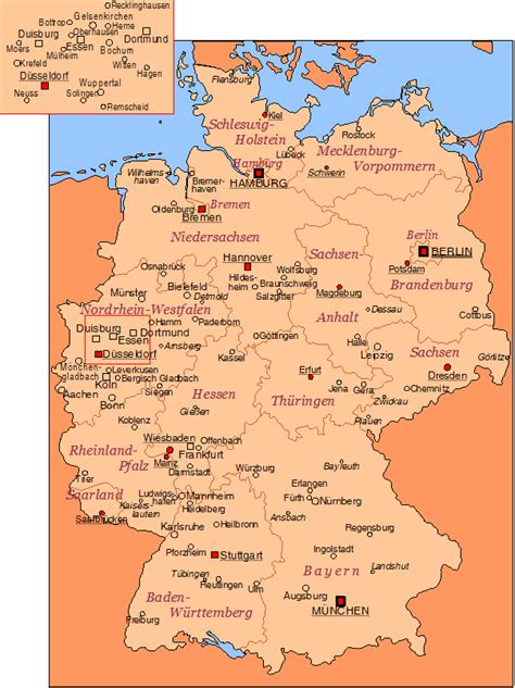 Karte Deutsche Städte goudenelftal