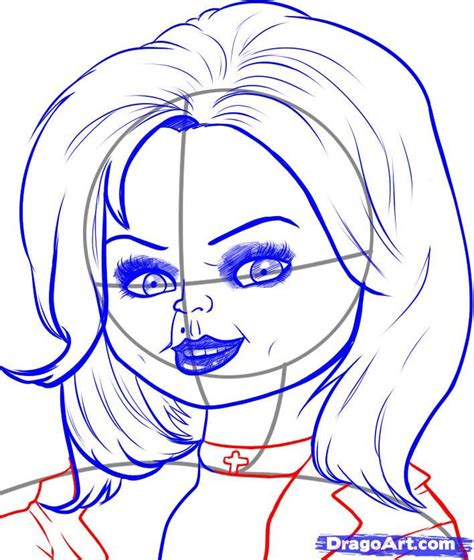 How To Draw Bride Of Chucky Step 5 Bride Of Chucky Chucky Drawing Drawings