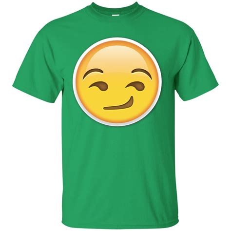 Smirk Emoji T Shirt Smile Smiley Emoticon Funny Face Shirt Design Online