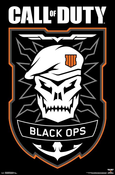 Call Of Duty Black Ops 4 Logo Poster Call Of Duty Black Call Of