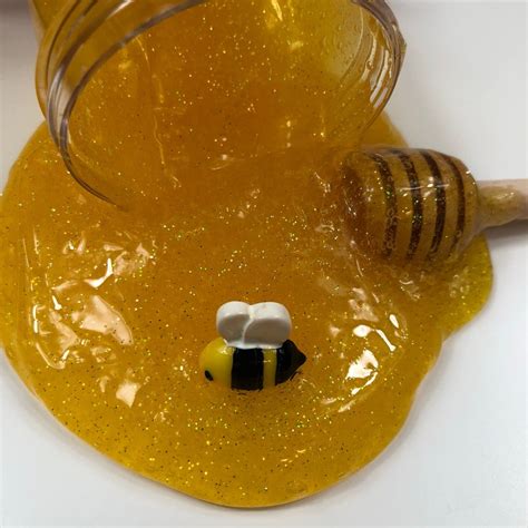 Honey Bee Clear Slime Scented Slime Clear Slime Honey Etsy