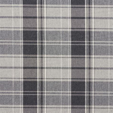 Sterling Gray And White Plaidcountry Damask Upholstery Fabric