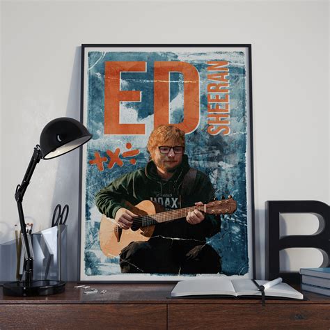 Cartel De Arte De Ed Sheeran Cartel De Estilo Retro De Ed Etsy