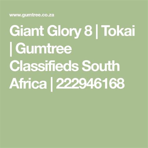 Giant Glory Tokai Gumtree Classifieds South Africa