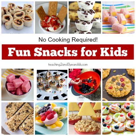Fun Snacks For Kids No Cooking Required Fun Snacks For Kids