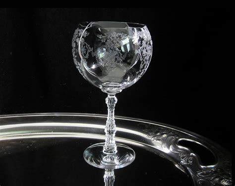 vintage elegant vintage style fostoria glass wine goblets glass etching magnum vintage
