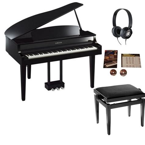 Yamaha Clp765gp Clavinova Digital Grand Piano Black Hph50 Package